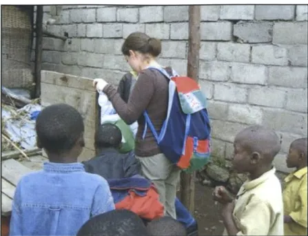 Figure 18:  Wood pond to collect rainwater in Bisate (Picture by  Kelly Doyle)