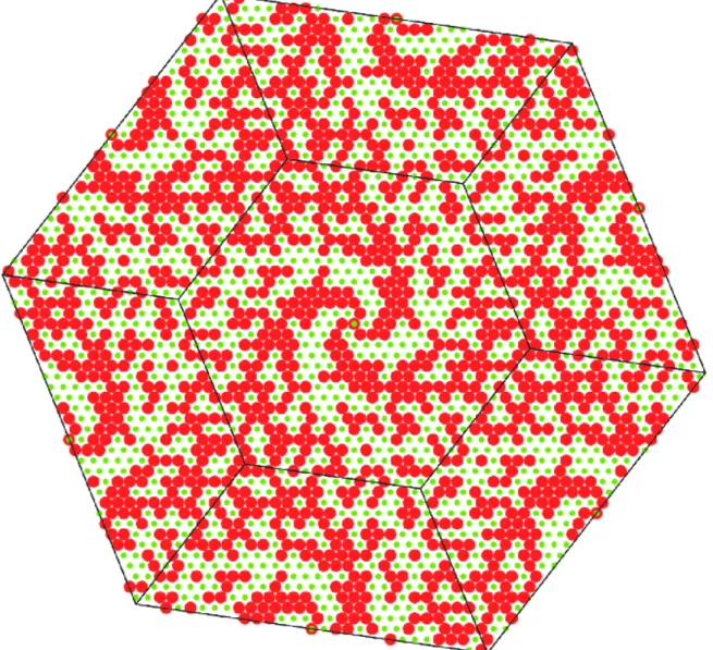 Figure 2-2: A hexagonal grid, due to [55], which achieves spectral flatness, making it potentially desirable for coded-aperture imaging systems.