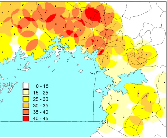 Figure 2. Distribution of total recorded crop richness. 