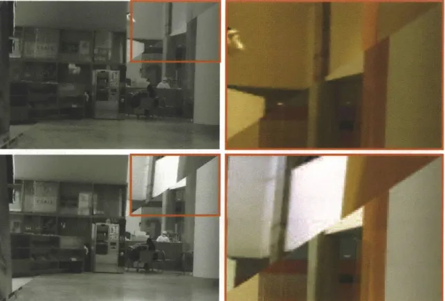 Figure 4-11:  User study results in the indoor  scenes.  Split comparison between the reference  image and users'  rephotos  after homography  warping