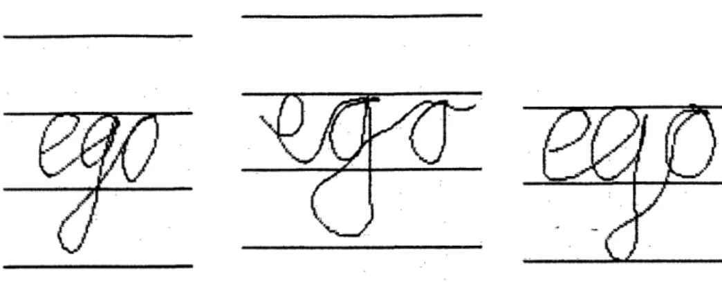 Figure  4-1:  Examples  of different  writing  styles  used  for  the  word  "ego"