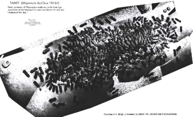 Figure  3-2:  Photomosaic  of the  Tanit shipwreck.  Courtesy  of H.  Singh,  J.  Howland, WHOI,  IFE, and  Ashkelon  Excavations.