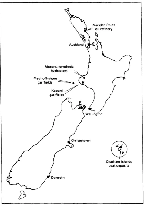 Figure  2- 1.  New Zealand  energy developments Source:  (Lonergan,  1990)