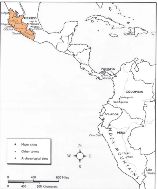 Figure  3.  Map of the Pacific  Coast from West  Mexico to Peru  (Townsend  1998,  Fig