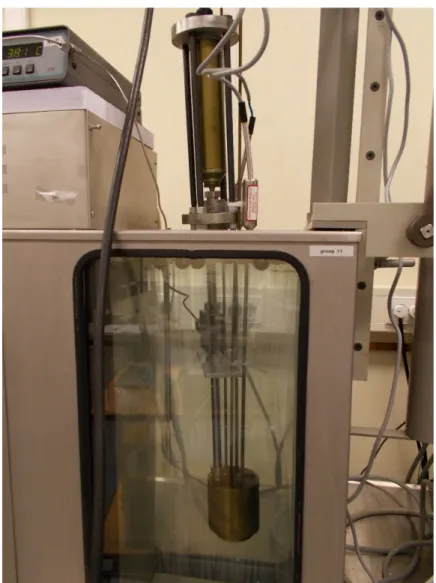 Figure 7. Experimental set-up for the temperature–pressure calibration of SBE35 units