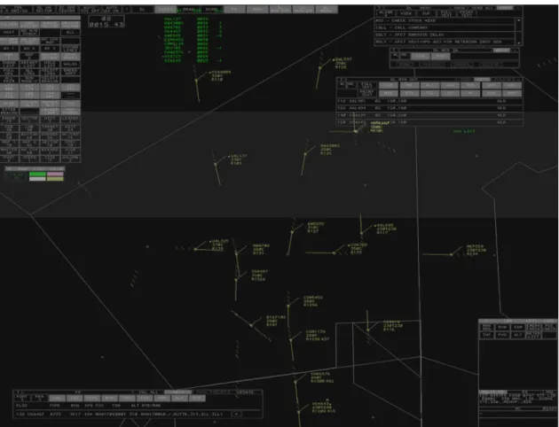 Figure 3-7. En-route DSR primary display interface screenshot. Image courtesy of the FAA