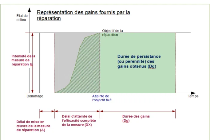 Fig. 4 - Représentation schématique des gains issus de la mise en œuvre d’une mesure de réparation