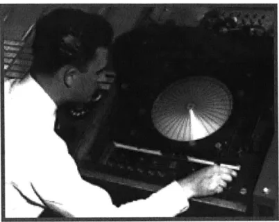 Figure  3-5.  Air  traffic  controller  interacting  with  a  radar scope  circa  1960
