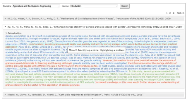 Figure 3. Screenshot exemplifying an annotated introduction text in the demonstration module of RWT 