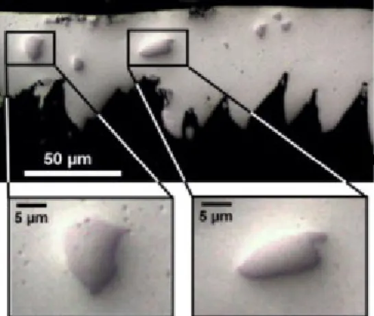 Figure 1. Unbroken particles at surface temperature 1000 °C and v c  = 100 m/min with laser-assisted  machining [9]