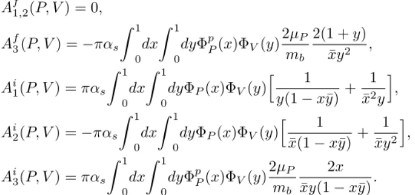 FIG. 3. Order α s corrections to the weak annihilations of charmless decays B → P V .