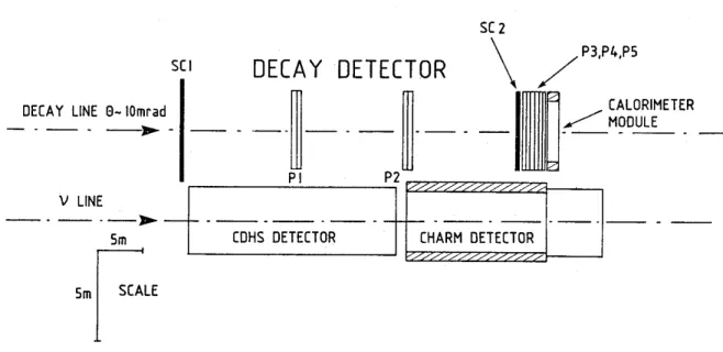 Figure 1: Layout of the decay detector.