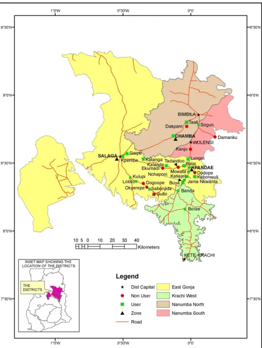 Figure 3: Location of surveyed farmers