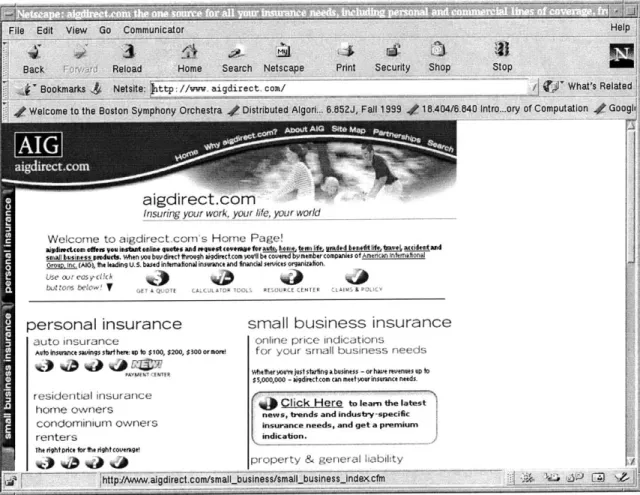Figure  1.3.  Screen  shot of AIGDirect.com,  the web  store  for the  carrier AIG.