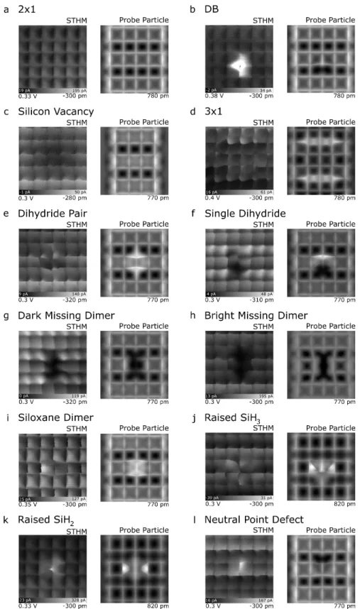 Figure S5. Simulated STHM images in Comparison with Experiment (excerpt of Figs. 1  and 2)