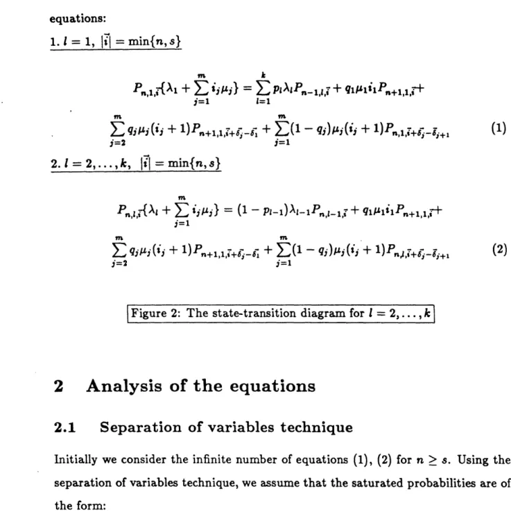 Figure  2:  The  state-transition  diagram  for  I =  2,...,  k