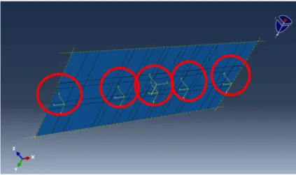 Figure 11. Five actuator patches tied to the flat plate.