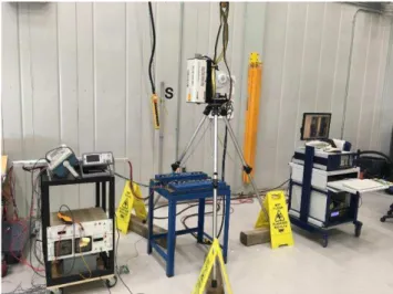 Figure 15. Flat plate setup at National Research Council Canada Ottawa for laser vibrometer measurements.