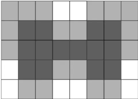 Figure 3: The superposition of the original right-handed grid and the mirrored left-handed grid