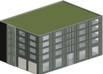 Figure 5.3: Building with vertical stiffness irregularity due to tall piers at the ground storey 