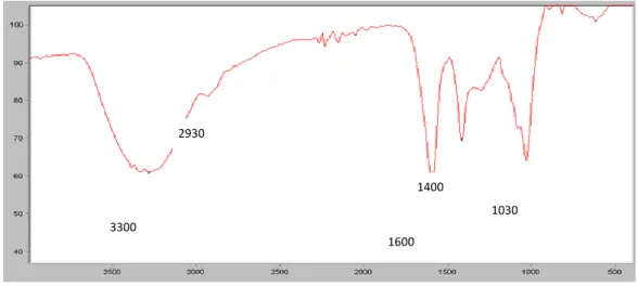 Figure 2 : Caractérisation des billes par FTIR