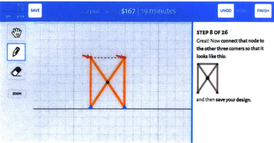 Figure  4:  The  tutorial  for  (C),  the  fully  optimized  version  of  Tacit.  The  usual  tool interface  is  displayed  next  to  their  current  task,  and  as  tasks  are  completed,  participants are  free  to advance  at their own  pace  [14].