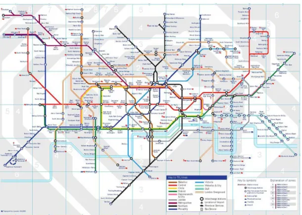 FIGURE 1 Transport for London’s rail service map (Spring 2010). 