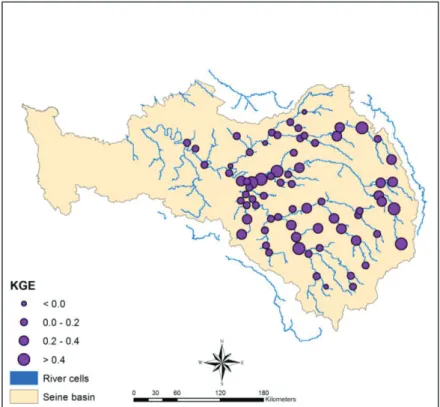 Figure 9: Spatial distribution of KGE for all stations using point-by-point concurrent comparison