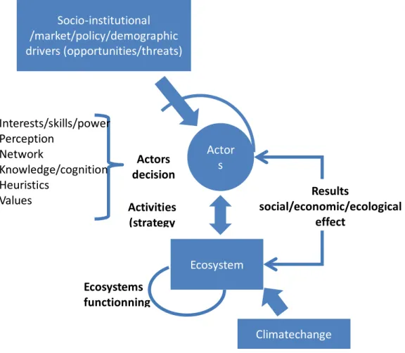 Figure 9. Visualization of the actor-resources centered socio-ecological interactions (SEI diagram) 18