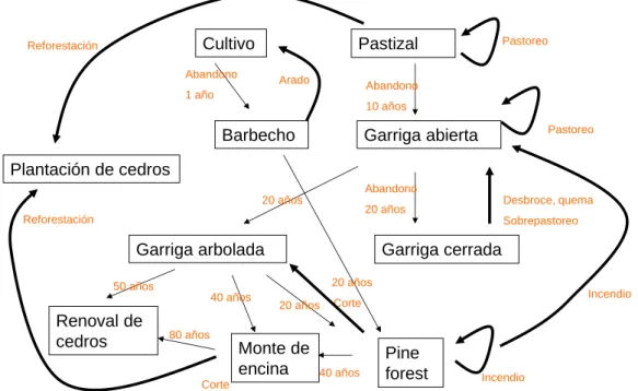 Ilustración en caso de la reserva de biosfera (Luberon) 