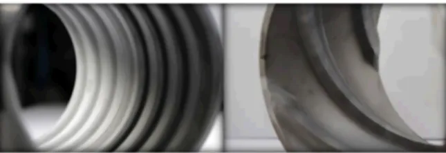 Figure  7:  Cross-section  micrograph  of  coatings  produced with the following initial powder mix: Left: 