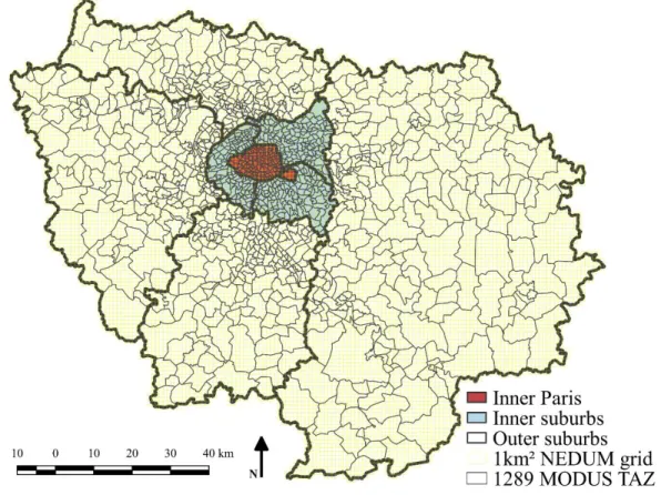 Figure 3: The Paris study area 