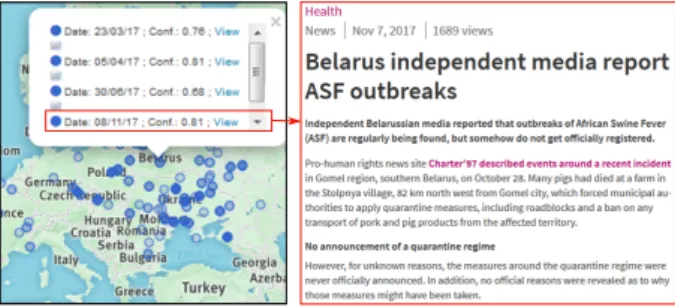 Figure 10: Source article for the news item on the map