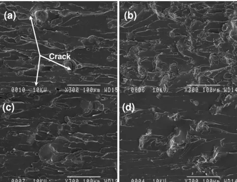 Figure 9: SEM images of UPE at high magnification: (a) R2 with 10% Ab, (b) R2 with 10% AT, (c) R9 with 10% 