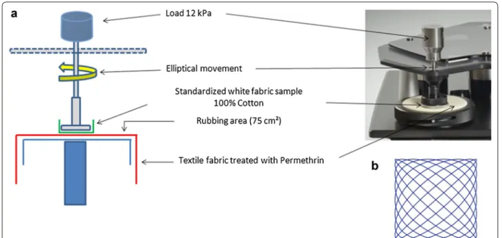 Fig. 4  Determination of effective permethrin surface concentration  in mg/m 2