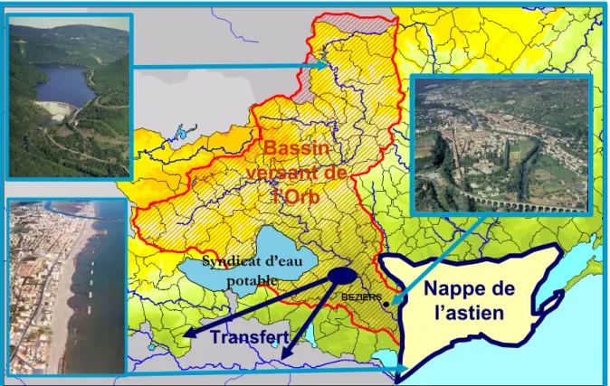 Figure 4 : Limites d’un découpage par bassin versant (d’après SMVO) 