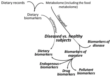 FIGURE 2. The food metabolome and discovery of food-related bio- bio-markers associated with diseases