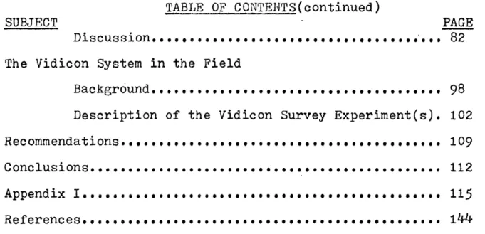 TABLE  OF  CONTENTS(continued)