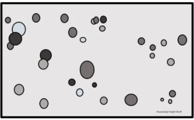Figure 1. Representation of SEM image of spherical pores in the continuous matrix. 