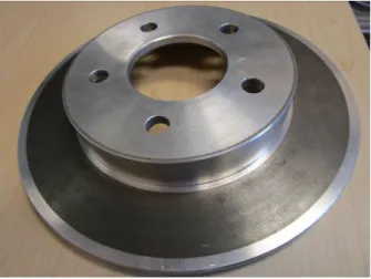 Figure 9: The 6061 Mass Comparator Disk (Coating is the dark phase present.)