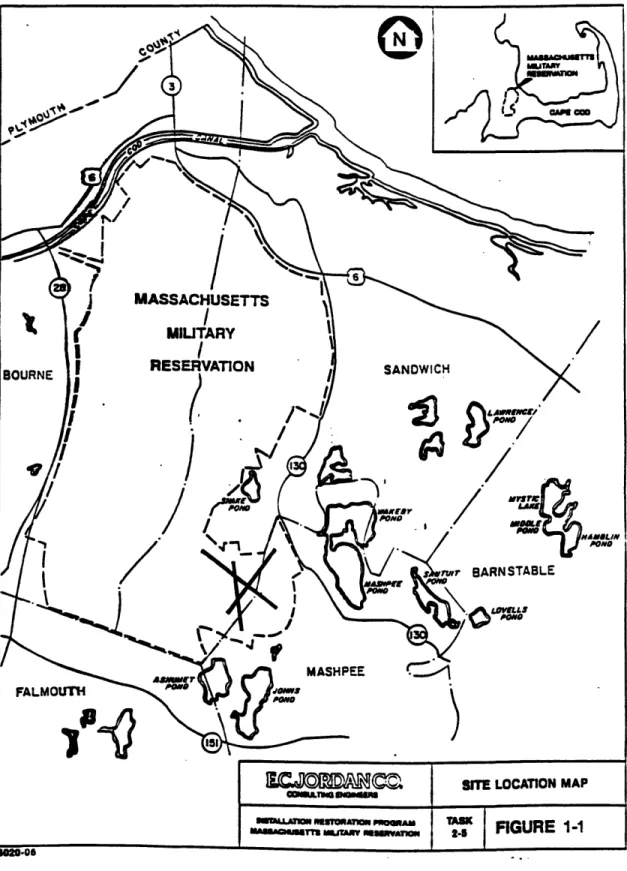 Figure  1-1:  Location  of  Massachusetts  Military  Reservation