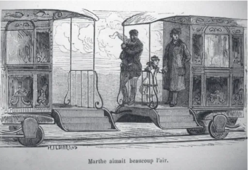 Figure 4. Illustration de voiture Pullman extraite de Jules Girardin, Le Neveu de l'oncle  Placide, Hachette, 1879
