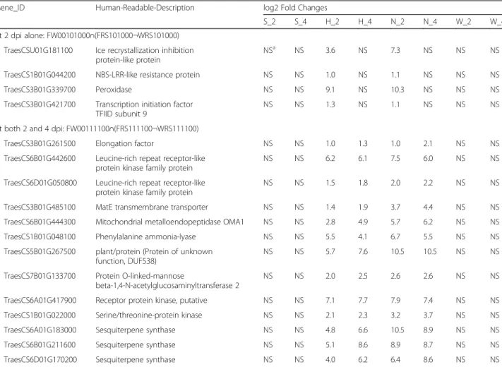 Table 5 DEGs upregulated by Fg treatment in HC374 and Wuhan 1, but not in Nyubai, neither in Shaw