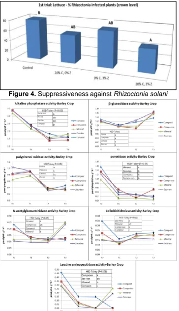 Figure 4. Suppressiveness against Rhizoctonia solani 