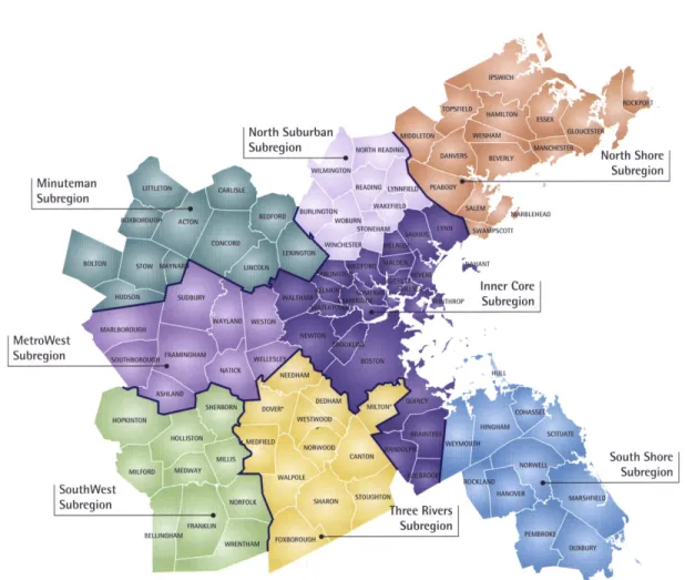 Figure 2.3: The MAPC Region (Greater Boston, for the purposes of this research).