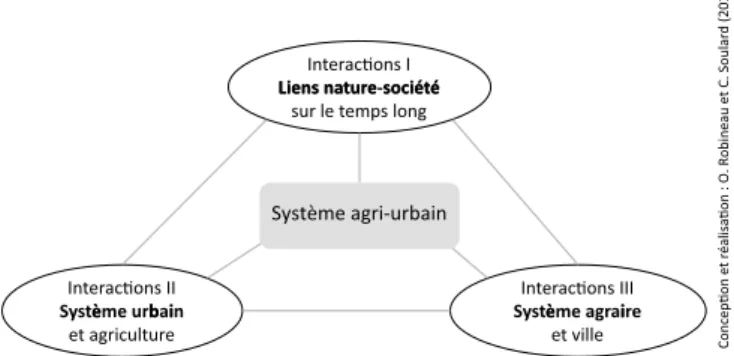 Fig. 1. Cadre d’analyse d’un système agri-urbain.