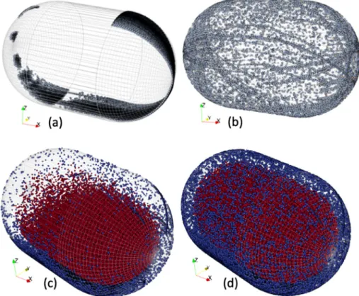 Figure 2. Dissipated power as a function of the coefficient of restitution (CoR) in (a) the single-ball  configuration and (b) the multi-bead configuration