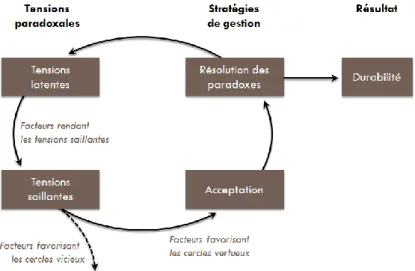 Figure 1 : Modèle d'équilibre dynamique de gestion des paradoxes (Smith &amp; Lewis, 2011)