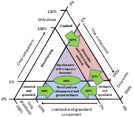 Figure  2:  AGFORWARD  focuses  on  identifying  opportunities  to  benefit  from  integrating  trees  with livestock and/or crops