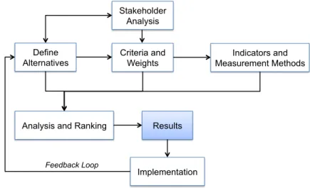 Figure 2-6.  Multi-Actor, Multi-Criteria Analysis Framework. 